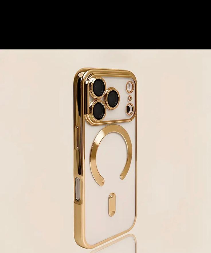 Clear acrylic magnetic case — gold