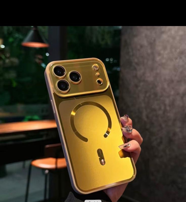 AG frosted glass case — gold